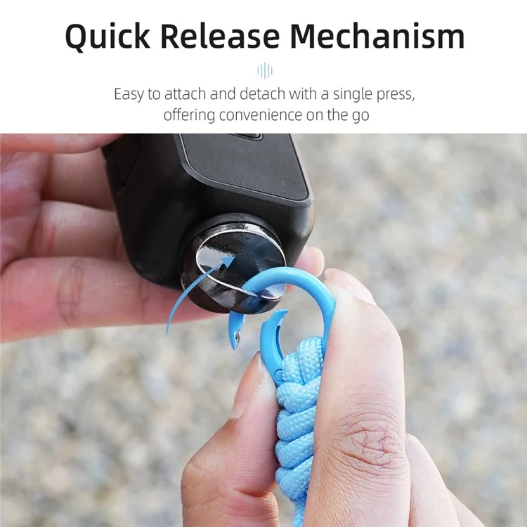 BRDRC For DJI Osmo Pocket 3 Wrist Strap Action Camera Anti-Lost Hand Strap - Black