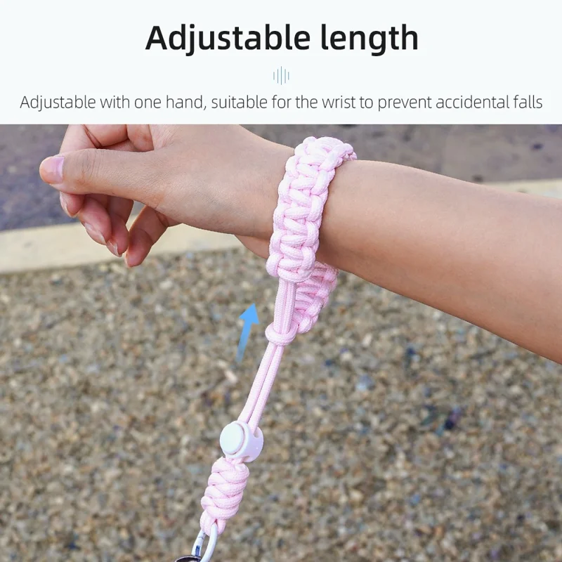 BRDRC For DJI Osmo Pocket 3 Wrist Strap Action Camera Anti-Lost Hand Strap - Pink