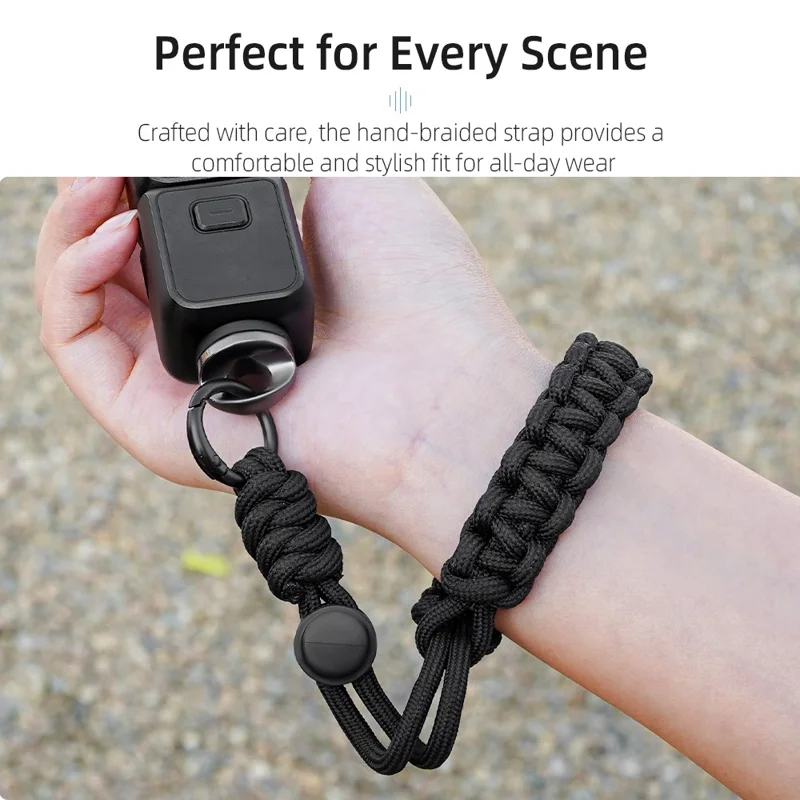 BRDRC For DJI Osmo Pocket 3 Wrist Strap Action Camera Anti-Lost Hand Strap - Pink