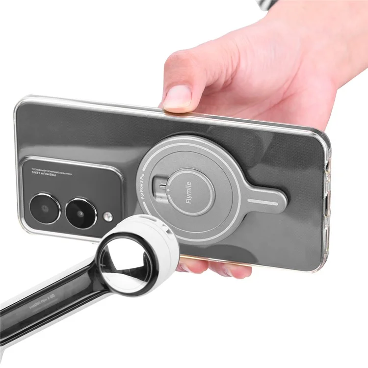 BRDRC Flymile Pour Insta360 Flow 2 Pro Module Adaptateur Magnétique de Cardan en Alliage d'Aluminium Support Stabilisateur Fin