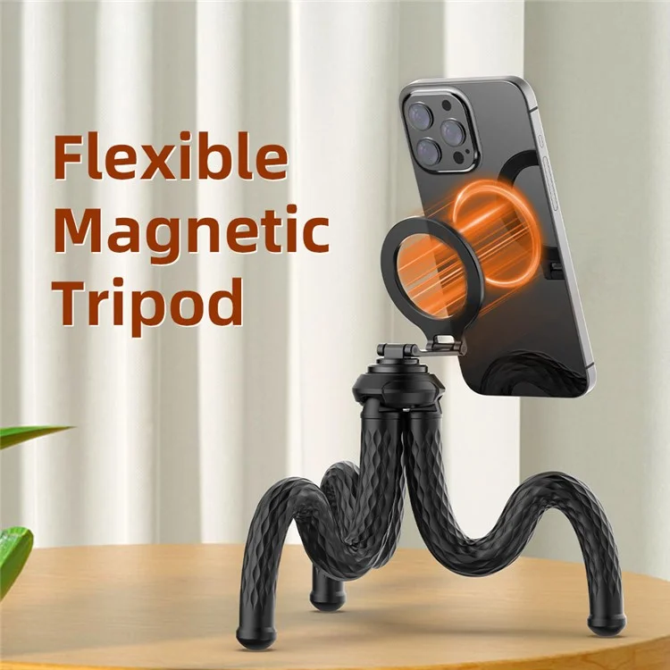 FLYMILE Magnetic Holder Flexible Octopus Tripod with 1 / 4 Interface for Sports Camera  /  Mobile Phone
