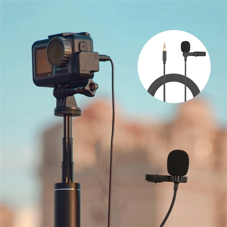 Portatile Da 3,5 Mm Mini Mic Micle Micra Free Lavalier Recording Clip-on Microfono MINI AUDIO MIC Per Osmo Pocket / Osmo Azione