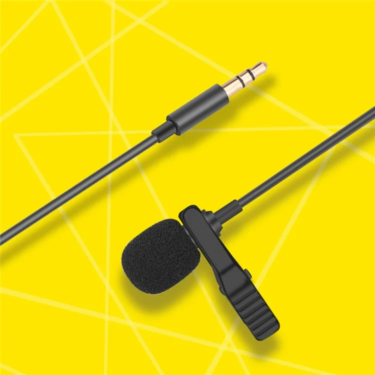 Portátil 3.5mm Mini Mic Hands Lavalier Lavalier Gravação Clip-on Microfone Mini Audio Mic Para OSMO Pocket / OSMO Ação