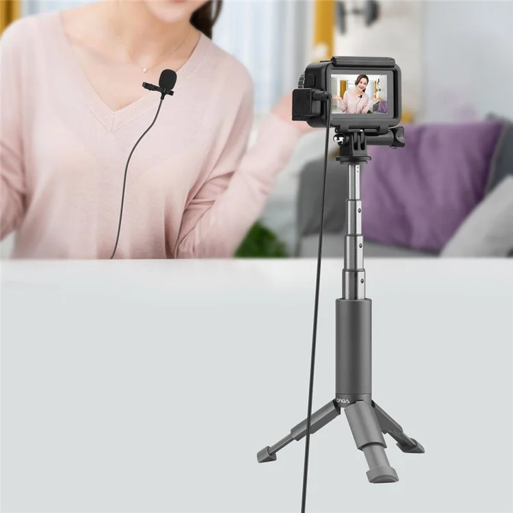 Portátil Mini Mic Mic Mini Manos Lavalier Grabado Clip-on Micrófono Mini Audio Mic Para Osmo Pocket / Osmo Acción