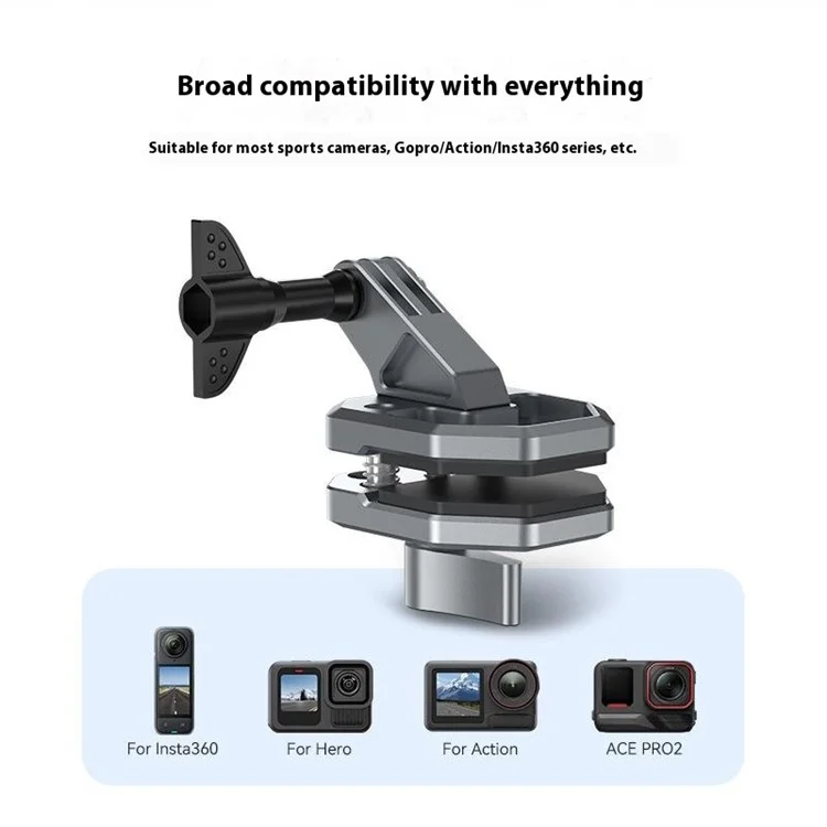 Soporte de Pinza para Parabrisas de Motocicleta TELESIN S3-EAK-03 para Cámaras Deportivas GoPro DJI Insta360