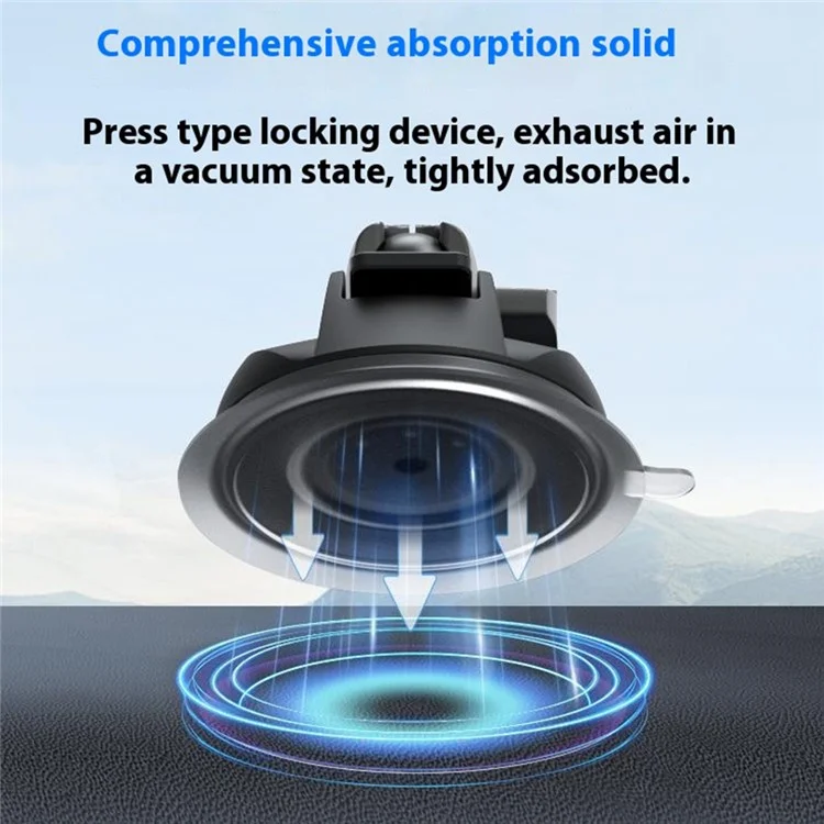 TELESIN P3-SUS-02 Aluminum Alloy Magnetic Car Mount Holder Suction Cup Dashboard Desk Stand