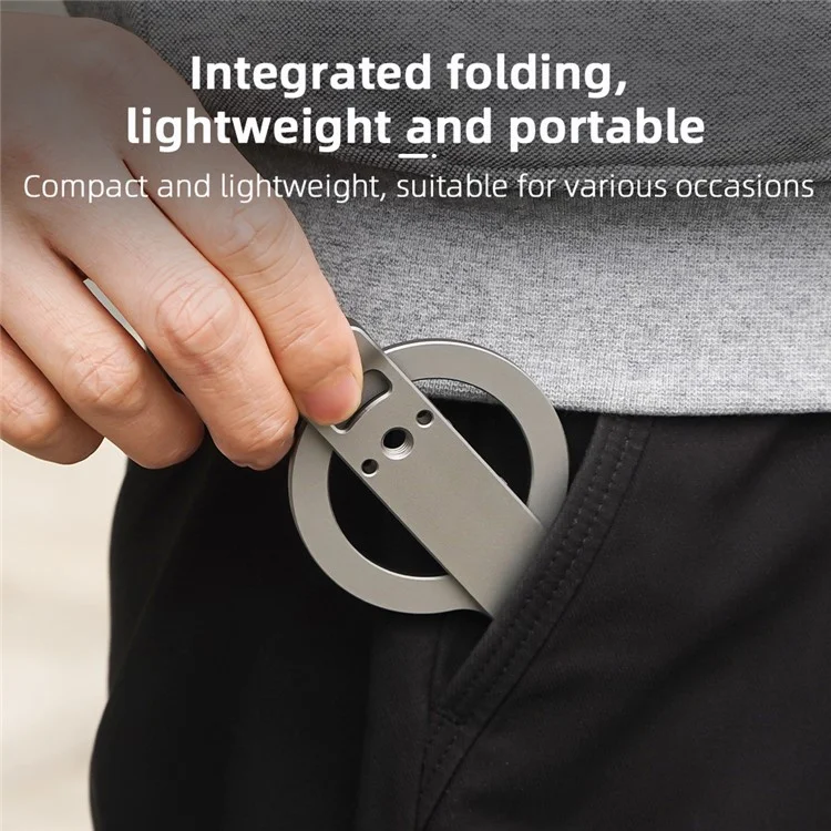 FLYMILE Magnetic Foldable Stand Phone Back Aluminum Alloy Horizontal / Vertical Support Bracket
