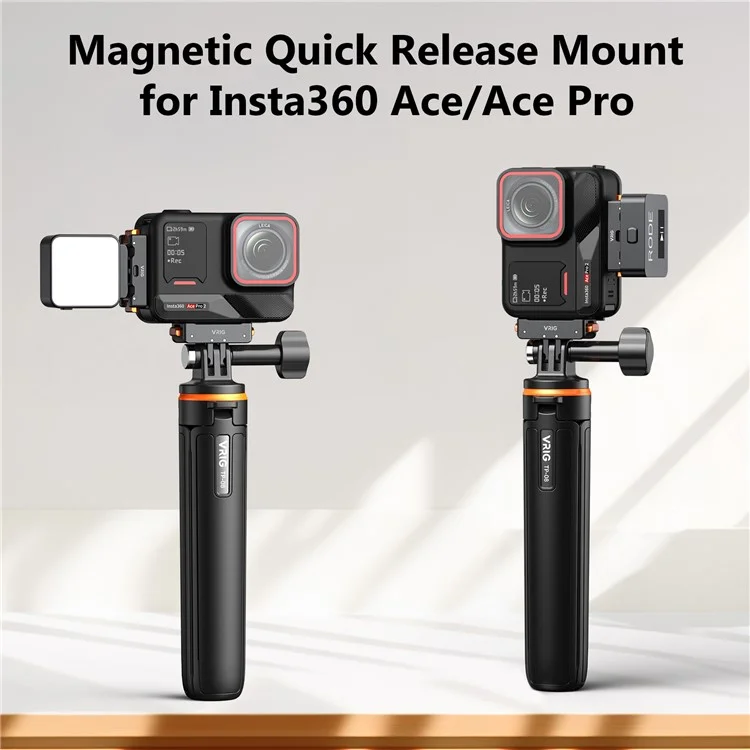 VRIG AC-30 Support à griffe froide pour Insta360 Ace Pro / Ace Pro 2, Accessoire pour caméras d'action avec libération rapide magnétique