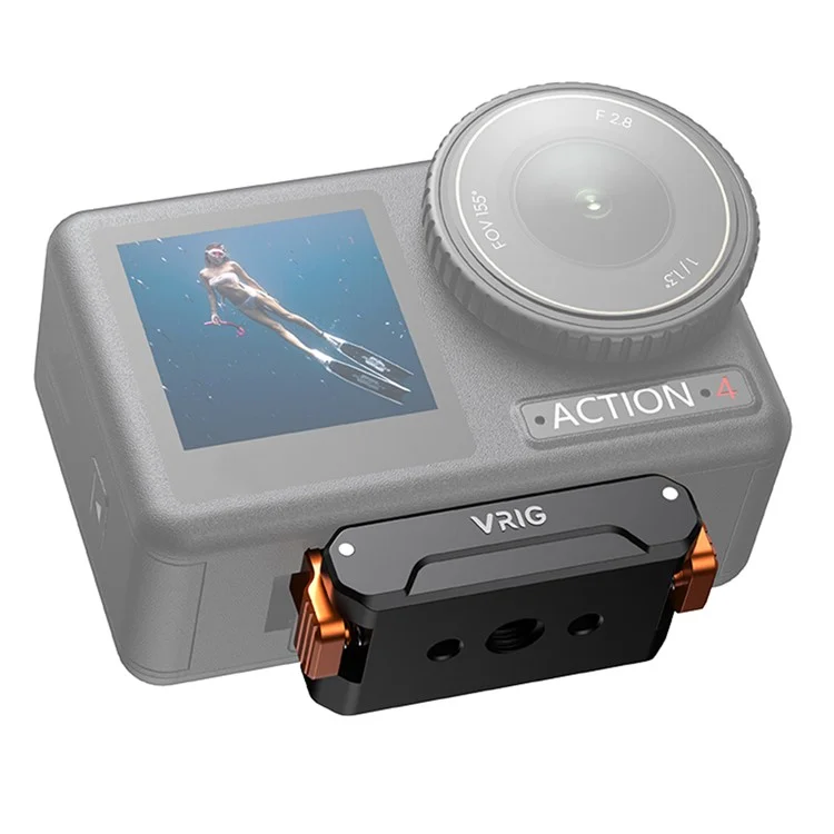 VRIG Schnellverschluss-Halterungsbasis Für DJI Osmo Action 5 Pro / 4 / 3, Adapter-Halterung mit 1/4 Zoll Schraubloch