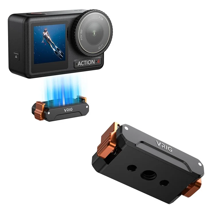 VRIG Schnellverschluss-Halterungsbasis Für DJI Osmo Action 5 Pro / 4 / 3, Adapter-Halterung mit 1/4 Zoll Schraubloch