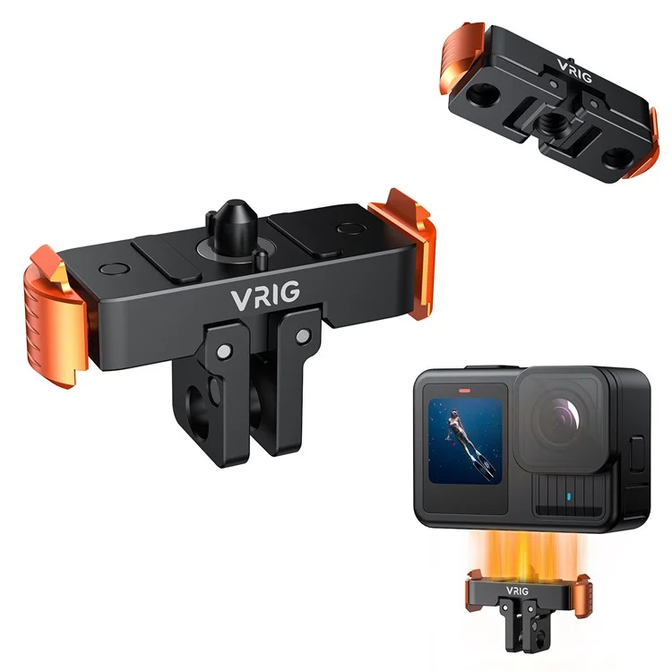 VRIG AC-28 Pour GoPro 13 Support de Fixation Rapide avec Attache Magnétique