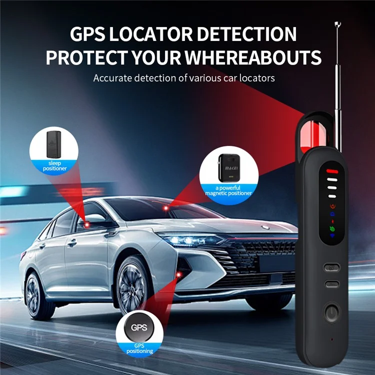 T06 Hidden Camera Detector IR Wireless Scanner for Hotels Anti Spy Device Multifunctional Detector GPS WiFi Finder
