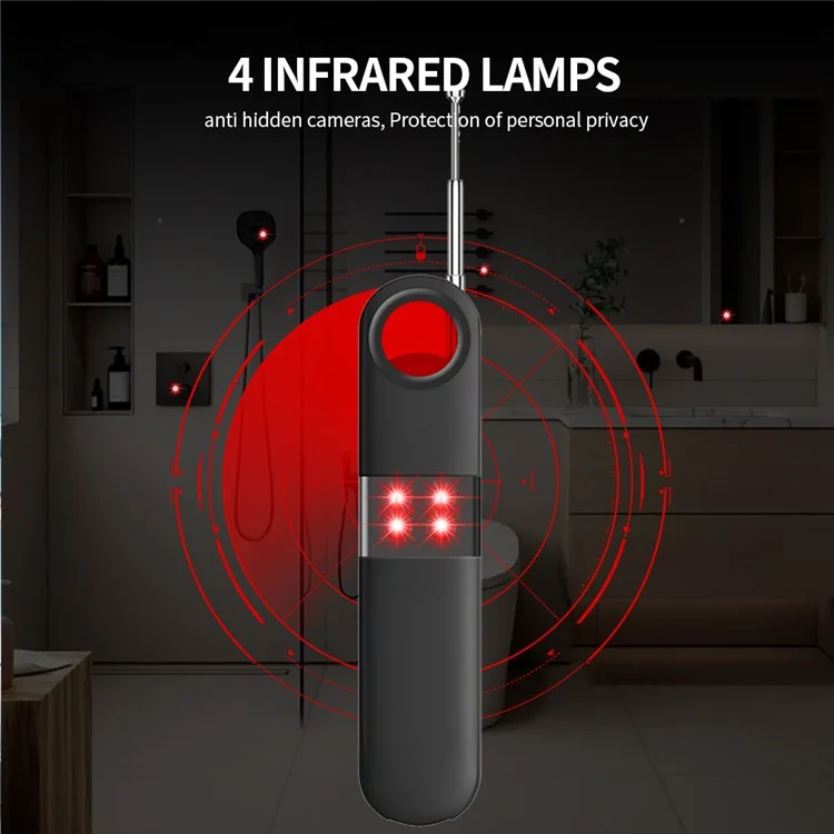 T06 Hidden Camera Detector IR Wireless Scanner for Hotels Anti Spy Device Multifunctional Detector GPS WiFi Finder