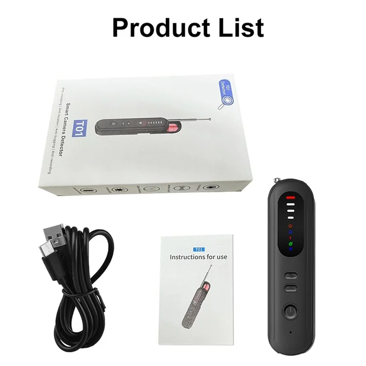 T06 Hidden Camera Detector IR Wireless Scanner for Hotels Anti Spy Device Multifunctional Detector GPS WiFi Finder