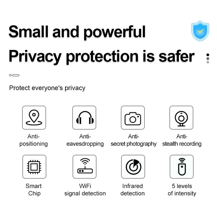 T09 Hotel Hidden Camera Detector Infrared Wireless Scanner Anti Spy Device For Personal Privacy Protection