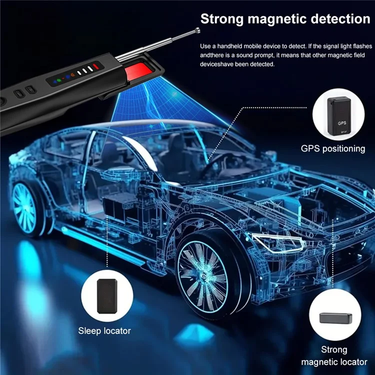 T09 Hotel Hidden Camera Detector Infrared Wireless Scanner Anti Spy Device For Personal Privacy Protection