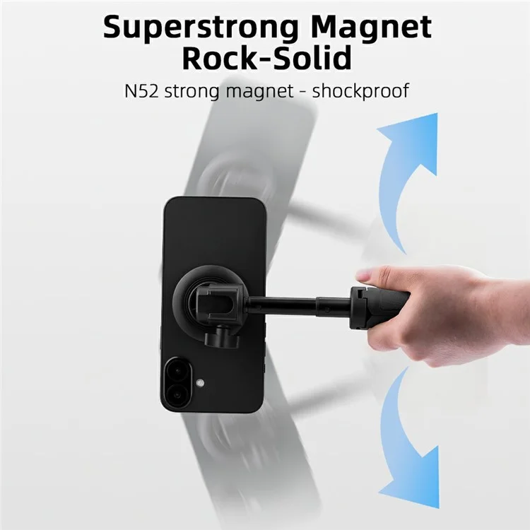 FLYMILE Magsafe-Compatible 1 / 4 Arri Mount Magnetic Base Ultralight Portable Phone Holder for Tripod Gimbal