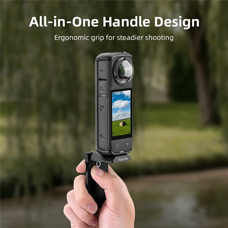 FLYMILE Action Camera Magnetic Foldable Mount Handle Grip Adjustable Angle Desktop Stand for Outdoor / Indoor