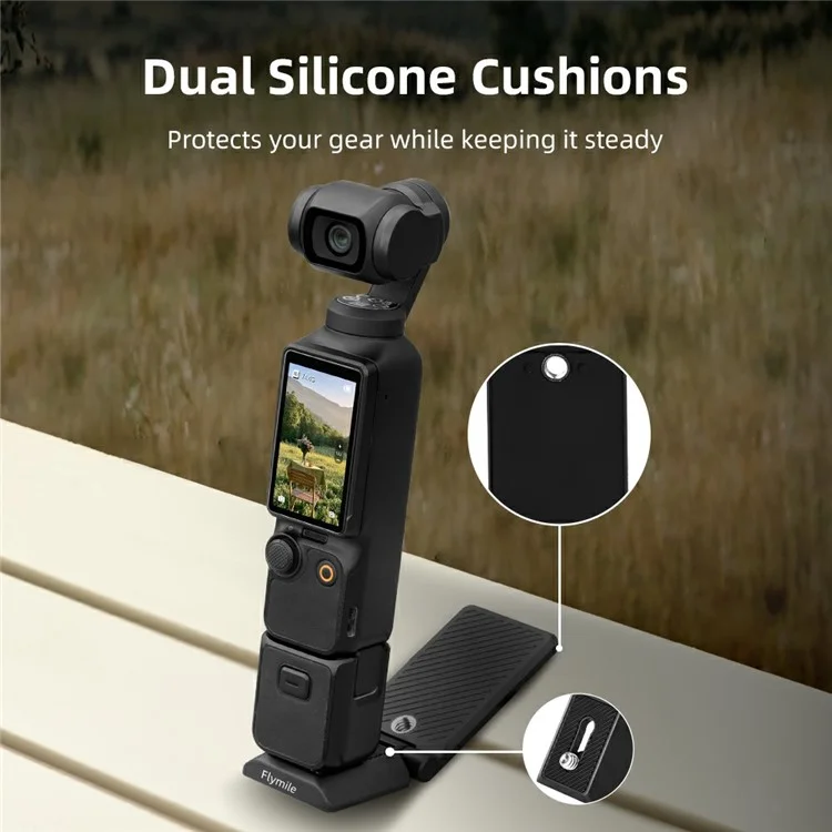 FLYMILE Action Camera Magnetic Foldable Mount Handle Grip Adjustable Angle Desktop Stand for Outdoor / Indoor