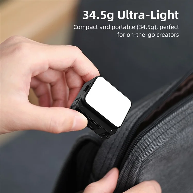 FLYMILE Action Camera Fill Light for DJI Osmo Pocket 3 Photography Lighting IPX4 Waterproof Magnetic Mount