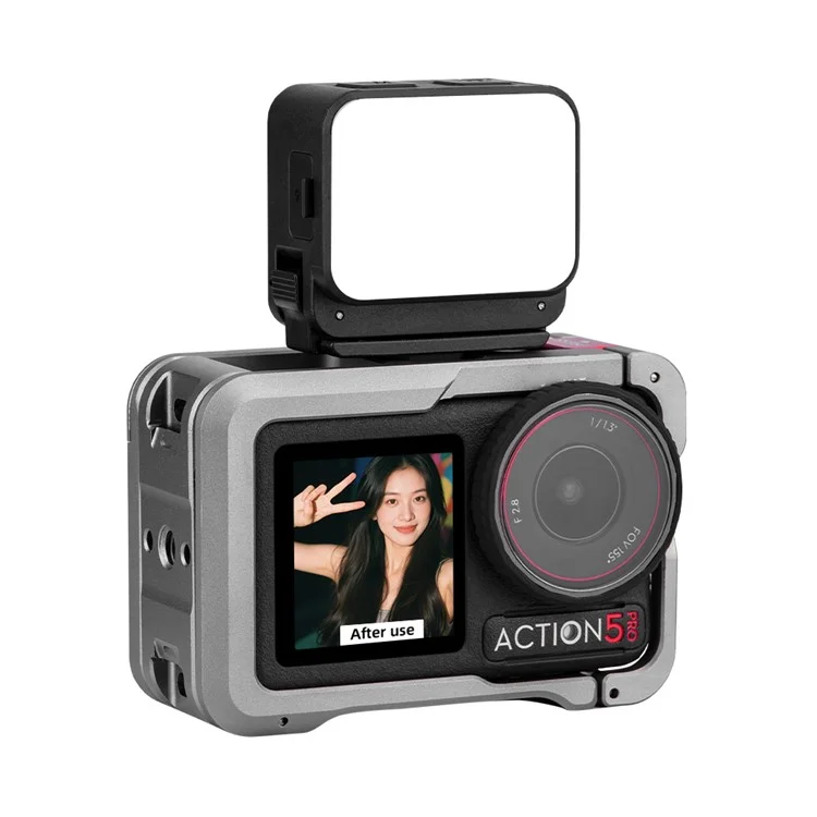 FLYMILE Action Camera Fill Light for DJI Osmo Pocket 3 Photography Lighting IPX4 Waterproof Magnetic Mount