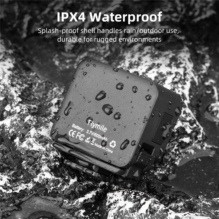 FLYMILE Action Camera Fill Light for DJI Osmo Pocket 3 Photography Lighting IPX4 Waterproof Magnetic Mount