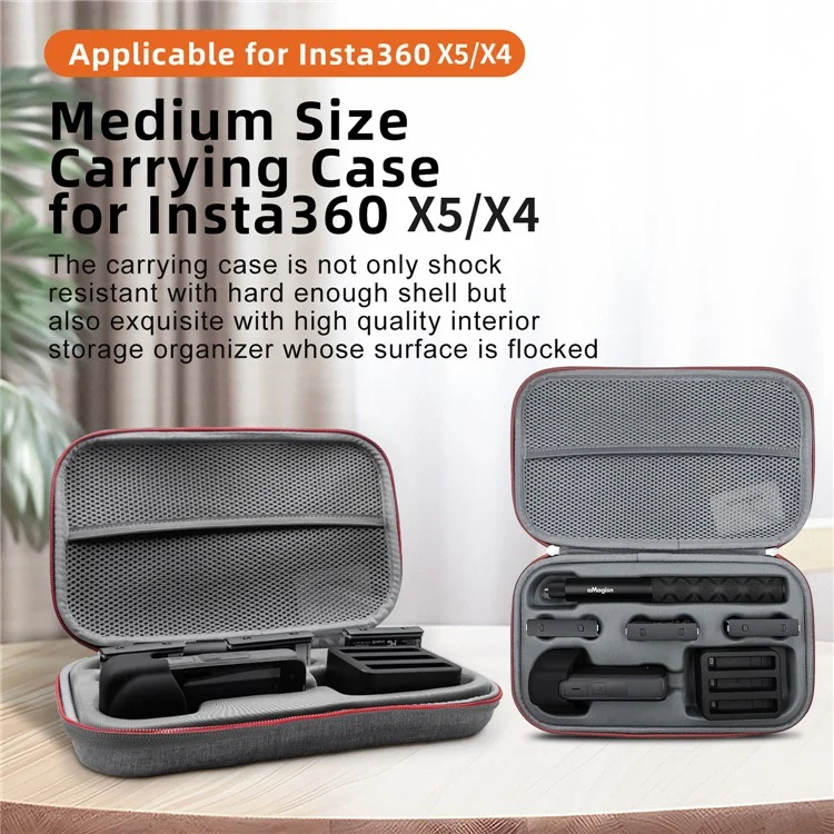 AMAGISN Per Insta360 X5 / X4 Borsa per il trasporto Custodia protettiva in EVA per fotocamera panoramica