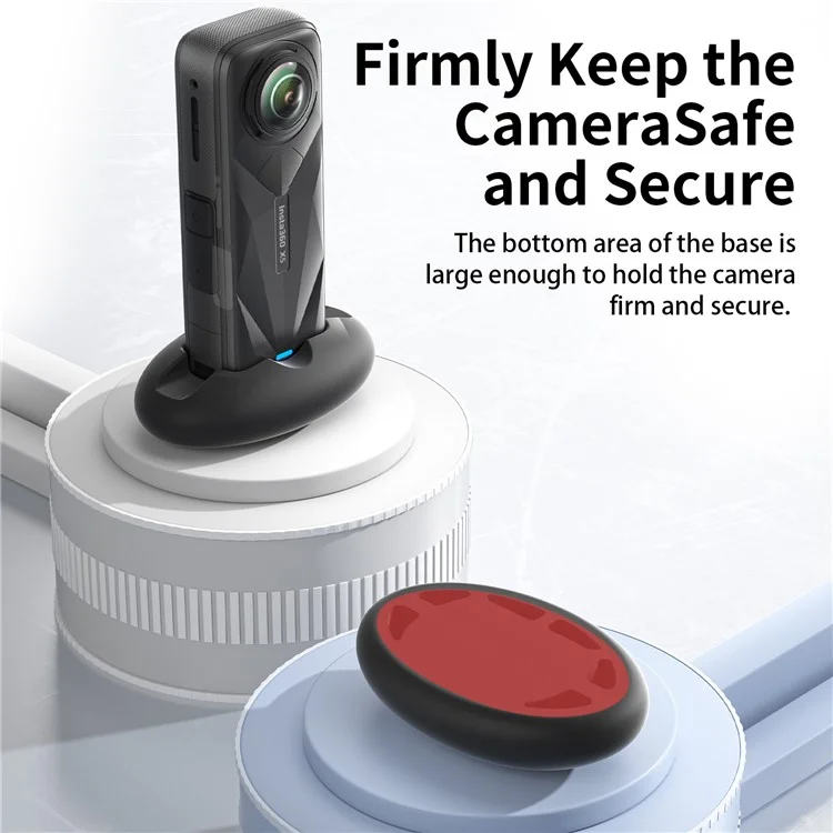 AMAGISN For Insta360 X5 / X4 Action Camera Holder Car Mount Base Accessory with Double-Sided Adhesive