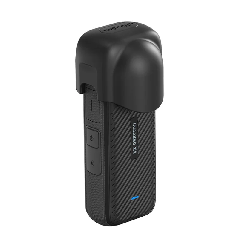 AMAGISN For Insta360 X4 Lens Silicone Case Protective Cover Action Camera Accessory - Black