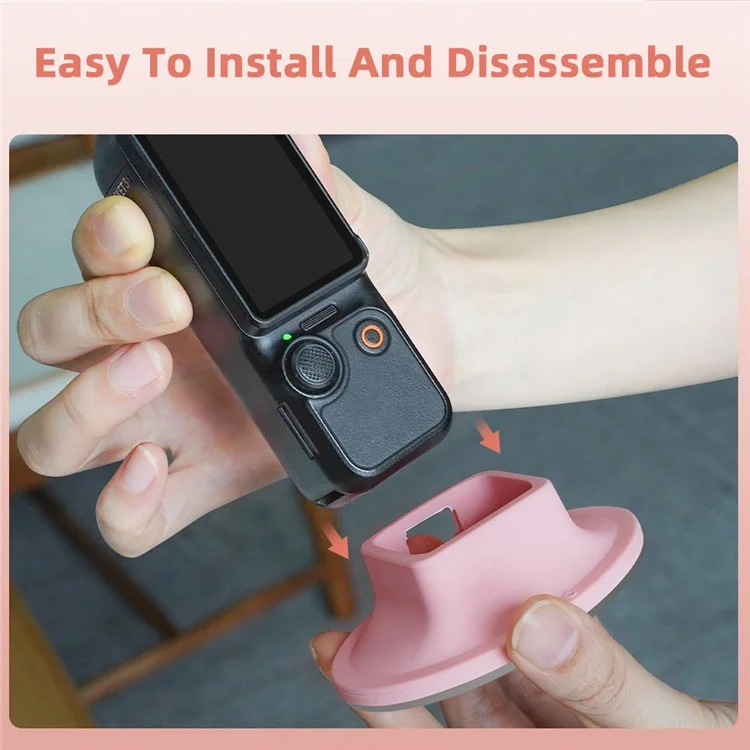 BRDRC Für DJI Osmo Pocket 3 Silikon-Klebemontagehalterung Desktop-Halterung - Rosa