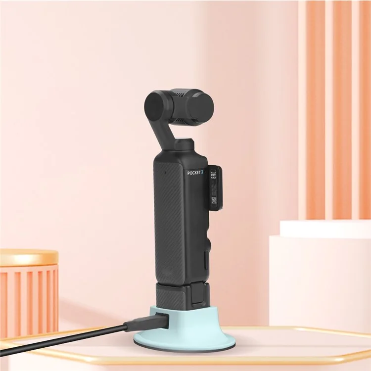BRDRC Für DJI Osmo Pocket 3 Silikon-Klebemontagehalterung Desktop-Halterung - Rosa