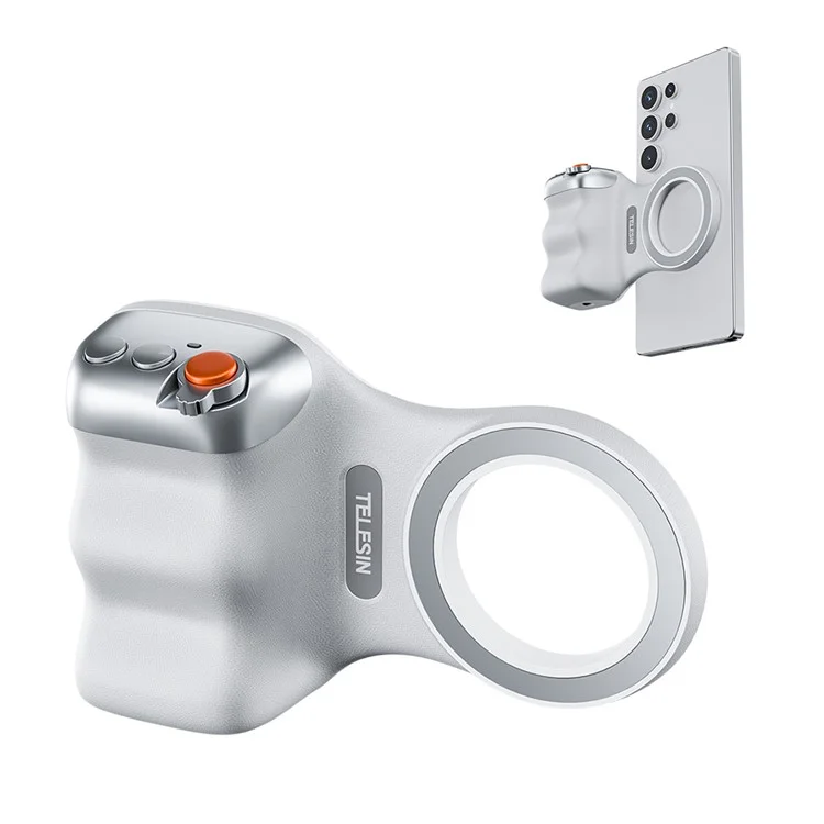 TELESIN Suporte de Celular com Grip para Câmera, Compatível com Magsafe, Certificado MFI para Fotografia