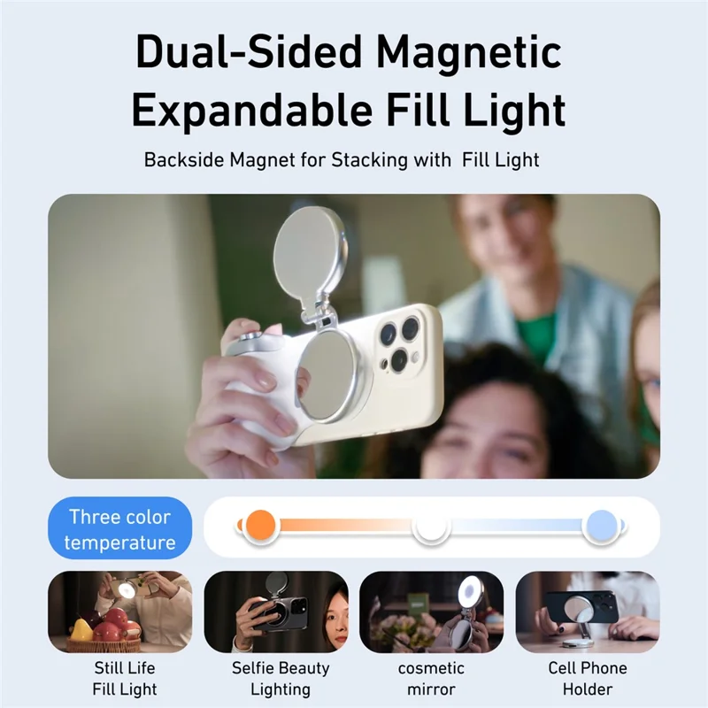 TELESIN Suporte de Celular com Grip para Câmera, Compatível com Magsafe, Certificado MFI para Fotografia