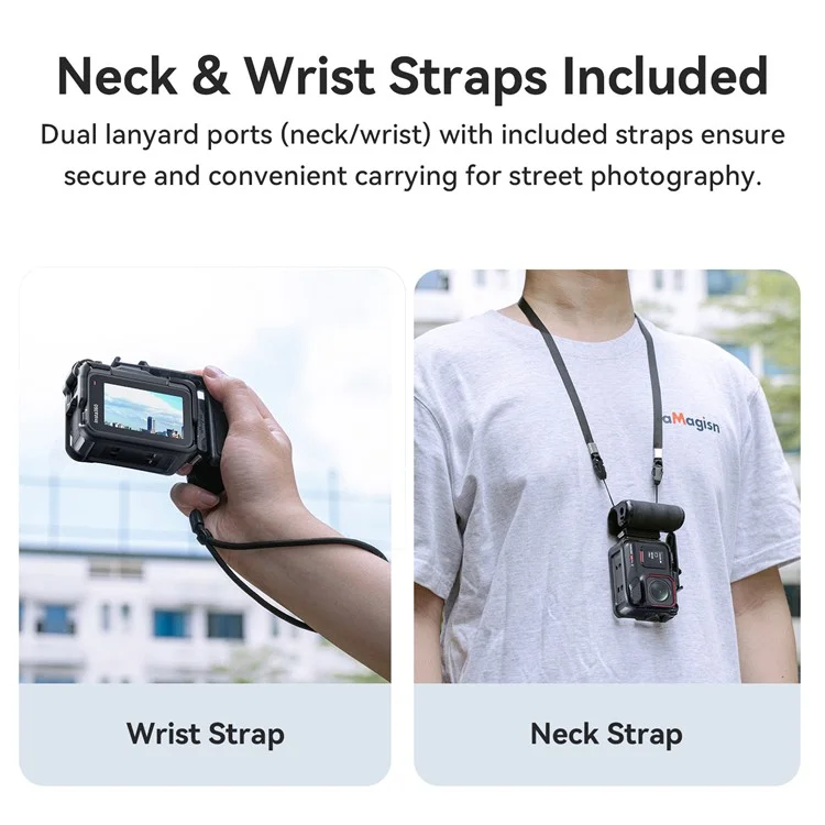 AMAGISN Griffstück für Street Photography für Insta360 Ace Pro / DJI Action / GoPro Hero Actionkameras - Komfortabler Griff
