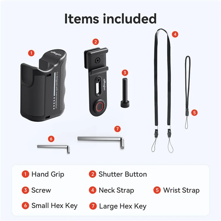 AMAGISN Griffstück für Street Photography für Insta360 Ace Pro / DJI Action / GoPro Hero Actionkameras - Komfortabler Griff