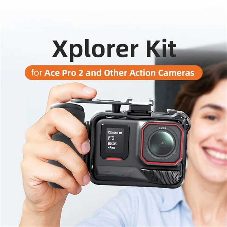 AMAGISN Griffstück für Street Photography für Insta360 Ace Pro / DJI Action / GoPro Hero Actionkameras - Komfortabler Griff