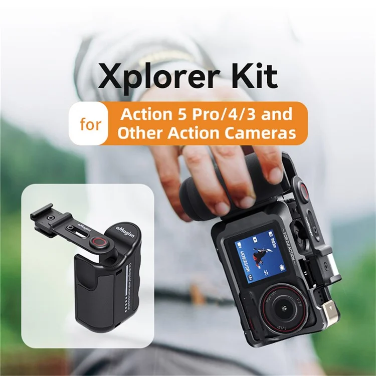 AMAGISN Griffstück für Street Photography für Insta360 Ace Pro / DJI Action / GoPro Hero Actionkameras - Komfortabler Griff