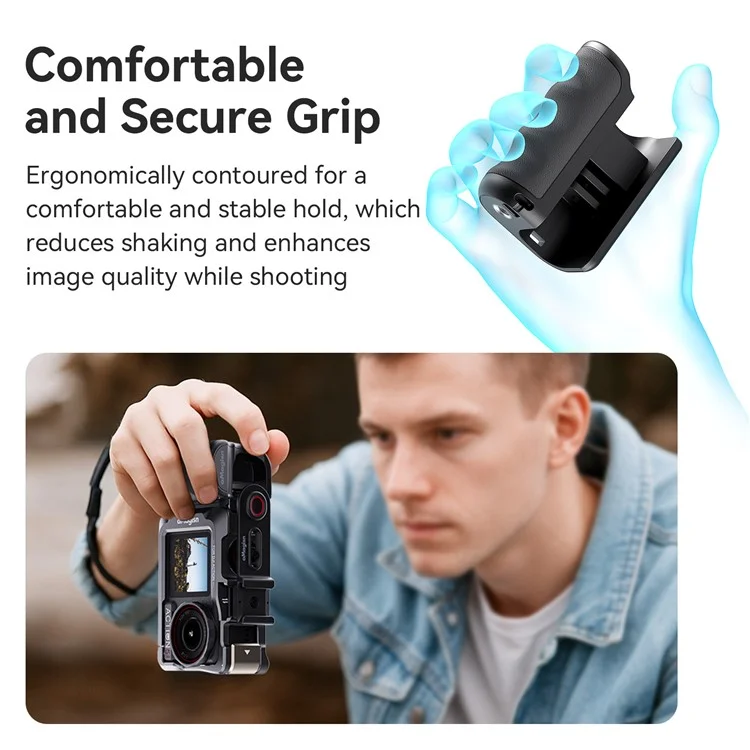 AMAGISN Griffstück für Street Photography für Insta360 Ace Pro / DJI Action / GoPro Hero Actionkameras - Komfortabler Griff
