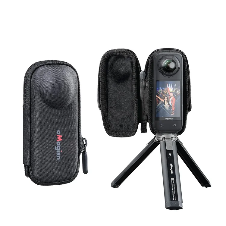 AMAGISN Per Fotocamera Insta360 X5 Custodia Protettiva con Rivestimento in Pile Borsa da Trasporto in EVA