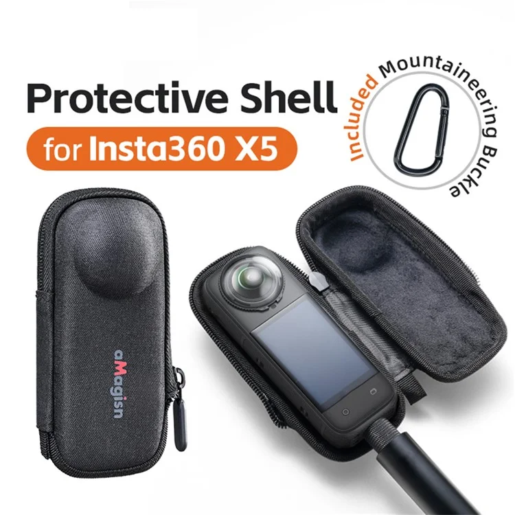 AMAGISN Per Fotocamera Insta360 X5 Custodia Protettiva con Rivestimento in Pile Borsa da Trasporto in EVA