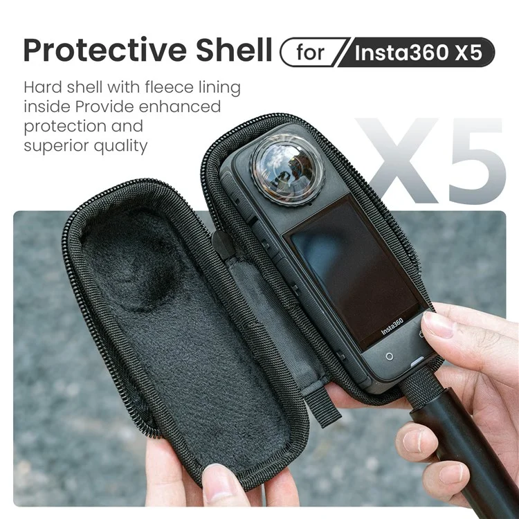 AMAGISN Per Fotocamera Insta360 X5 Custodia Protettiva con Rivestimento in Pile Borsa da Trasporto in EVA