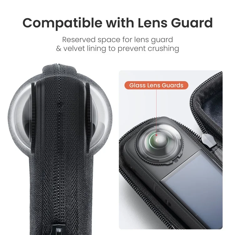 AMAGISN Per Fotocamera Insta360 X5 Custodia Protettiva con Rivestimento in Pile Borsa da Trasporto in EVA
