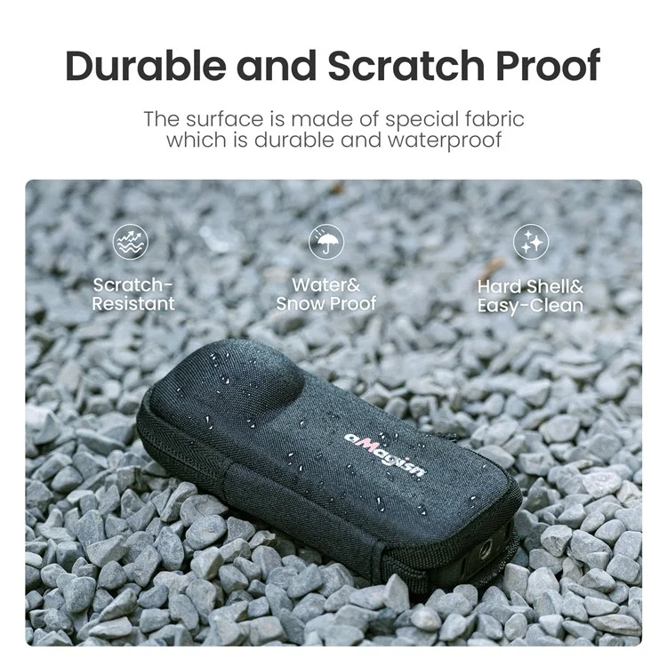 AMAGISN Per Fotocamera Insta360 X5 Custodia Protettiva con Rivestimento in Pile Borsa da Trasporto in EVA