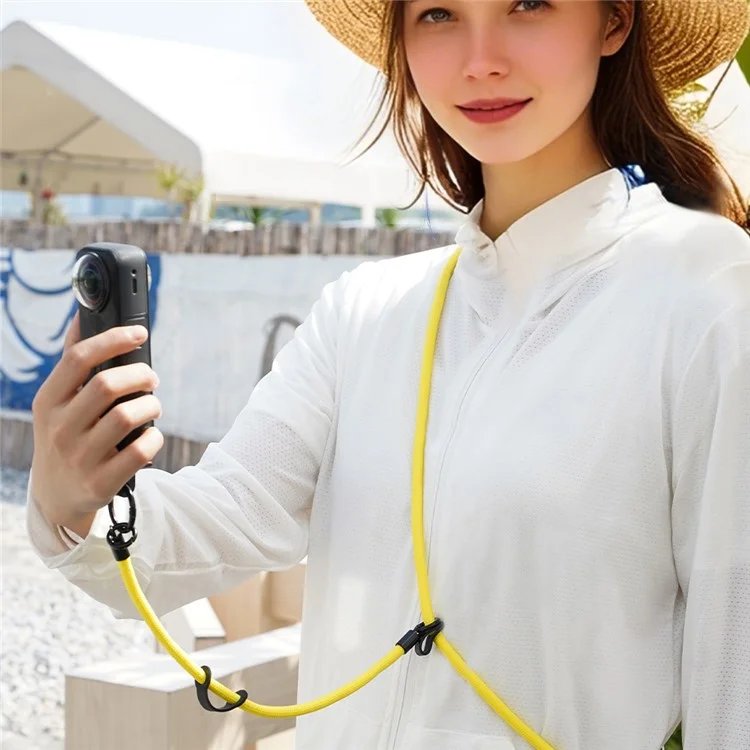 Adjustable Crossbody Strap for DJI Osmo Action 5 Pro / 4 / Pocket 3 Quick Release Shoulder Strap - Yellow