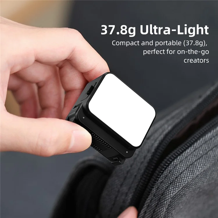 FLYMILE Für DJI Osmo Pocket 3 Actionkamera Fülllampe mit Halterung IPX4 Wasserdicht Dreifarbige Beleuchtung 4-Stufen Einstellbar