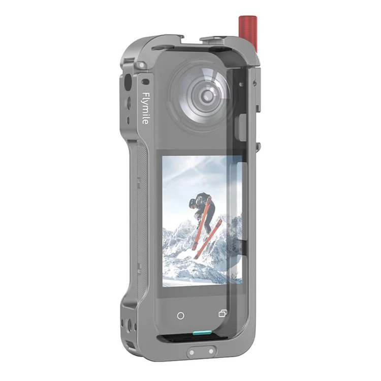 FLYMILE For Insta360 X5 Multifunctional Expansion Protection Cage Metal Frame with Cold Shoe Port
