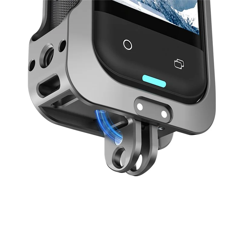 FLYMILE For Insta360 X5 Multifunctional Expansion Protection Cage Metal Frame with Cold Shoe Port