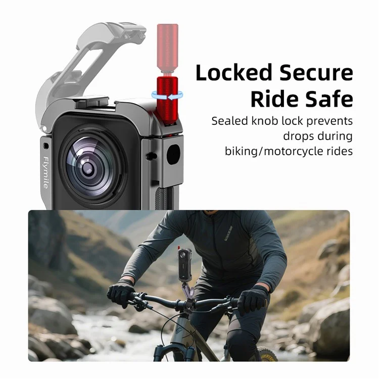 FLYMILE For Insta360 X5 Multifunctional Expansion Protection Cage Metal Frame with Cold Shoe Port