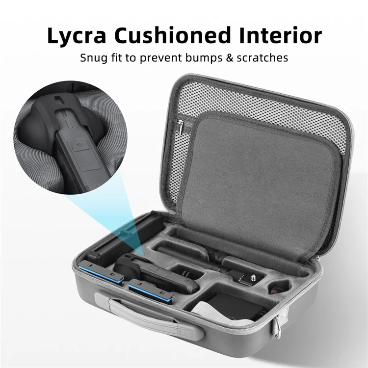FLYMILE For Insta360 X5 Portable Storage Bag Shockproof Waterproof Carry Case with Mesh Pockets