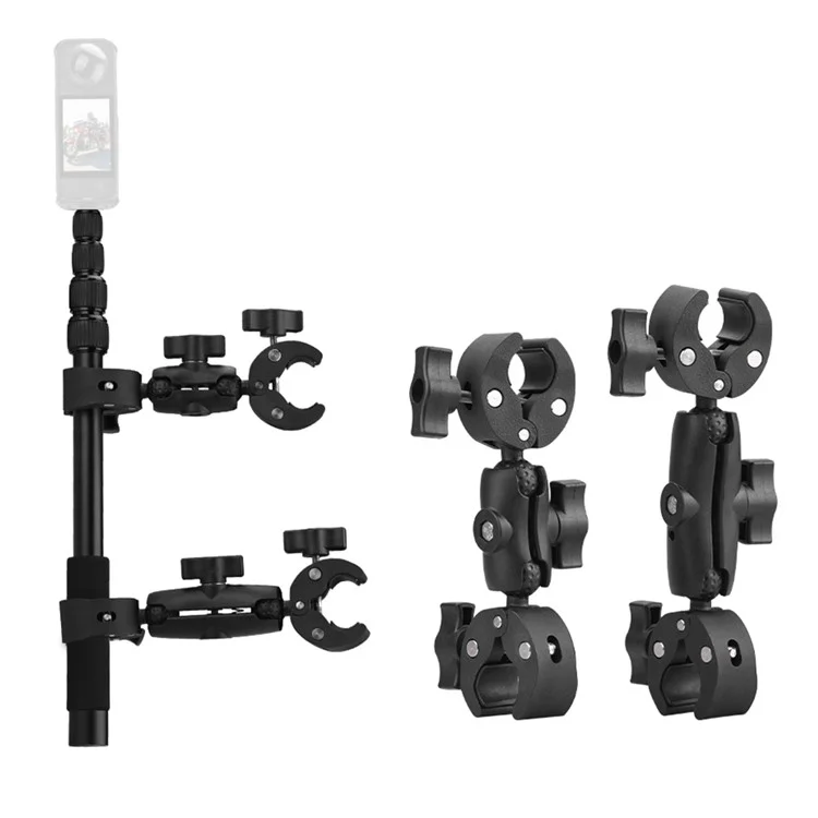 BRDRC Cycling Bracket Set For Sports Camera Extension Pole Multi-Angle Capture / Dual Grip Stability